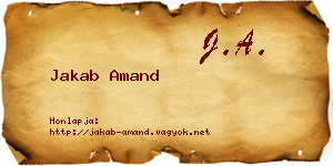 Jakab Amand névjegykártya