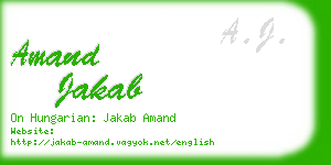 amand jakab business card